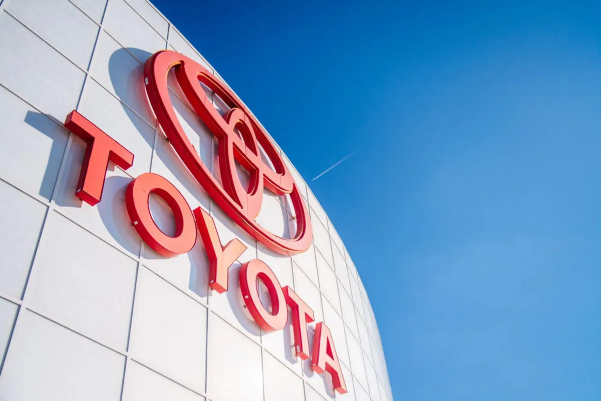 A Toyota sign is displayed at a dealership on January 04, 2022 in Houston, Texas