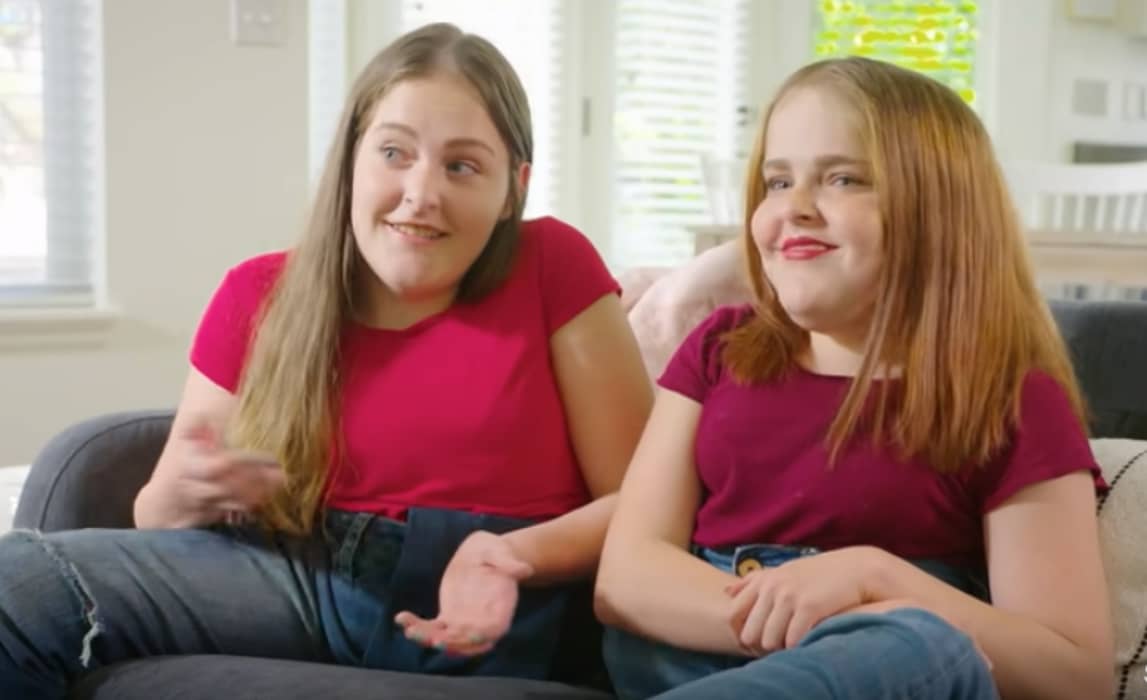 The sisters speaking together in an archived interview