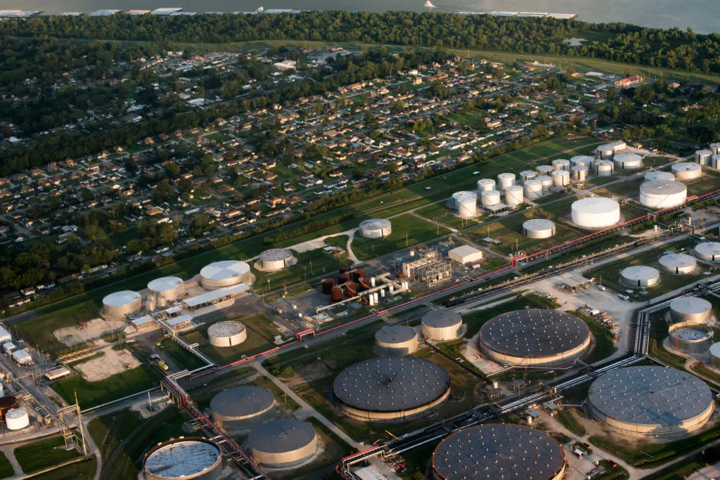 Aerial view of Louisiana's 'Cancer Alley'
