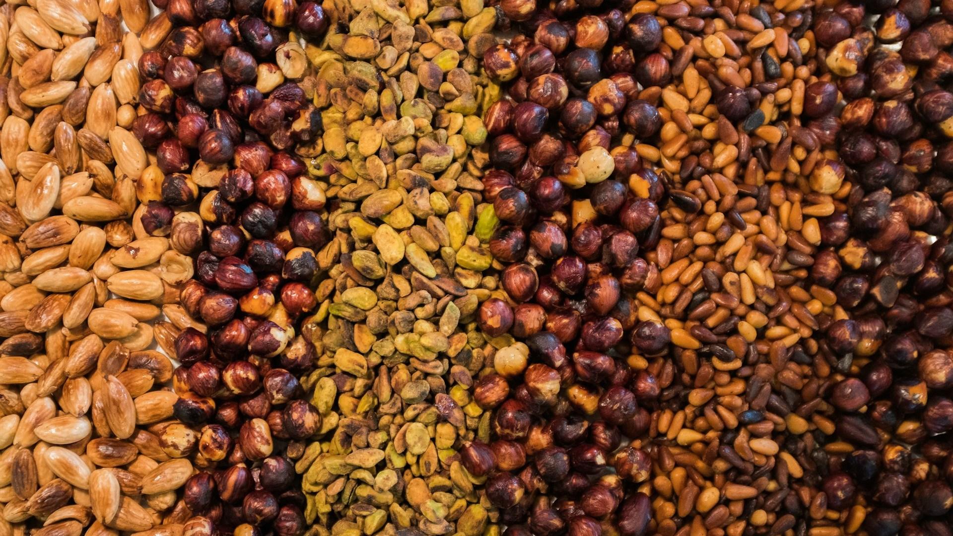 Mixed seeds and grains; illustrative archive photograph.
