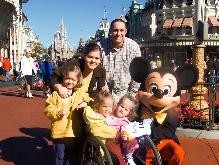 The Herrin family during a theme-park outing