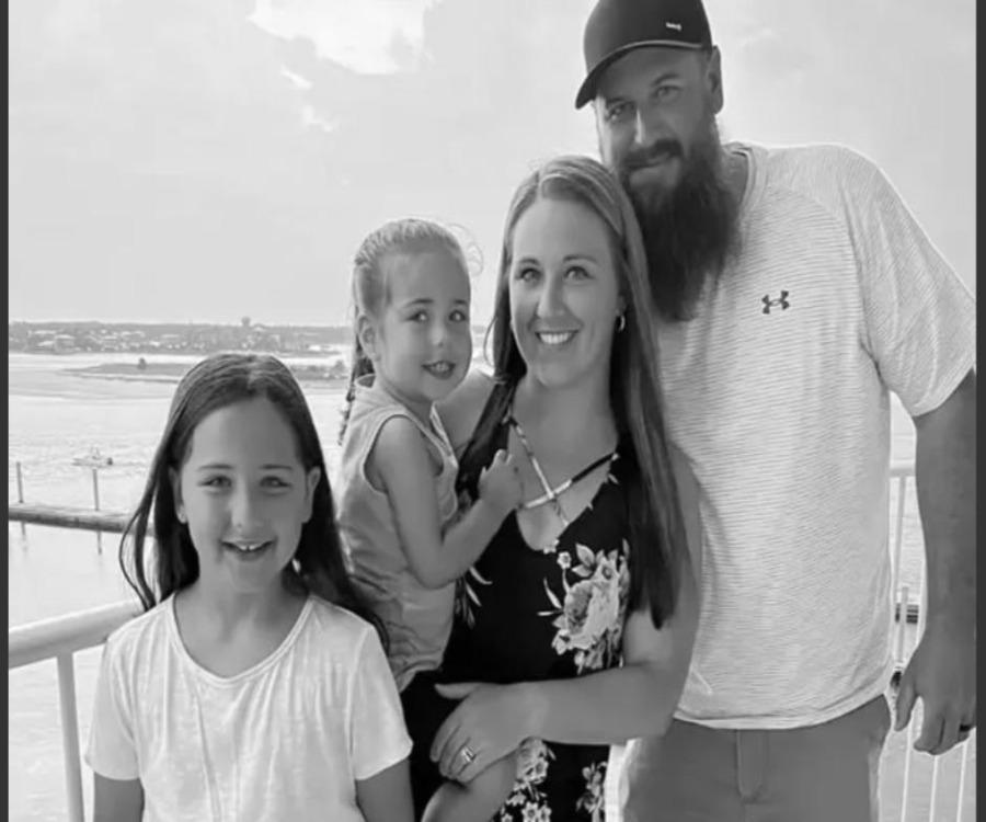 An archived black-and-white family photograph
