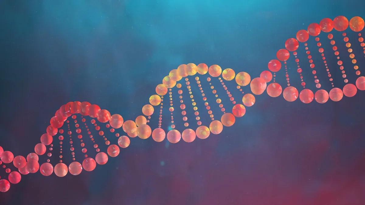 Illustrative DNA graphic.