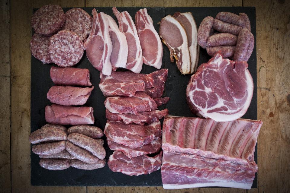 An assortment of raw meat cuts; illustrative archive photograph.