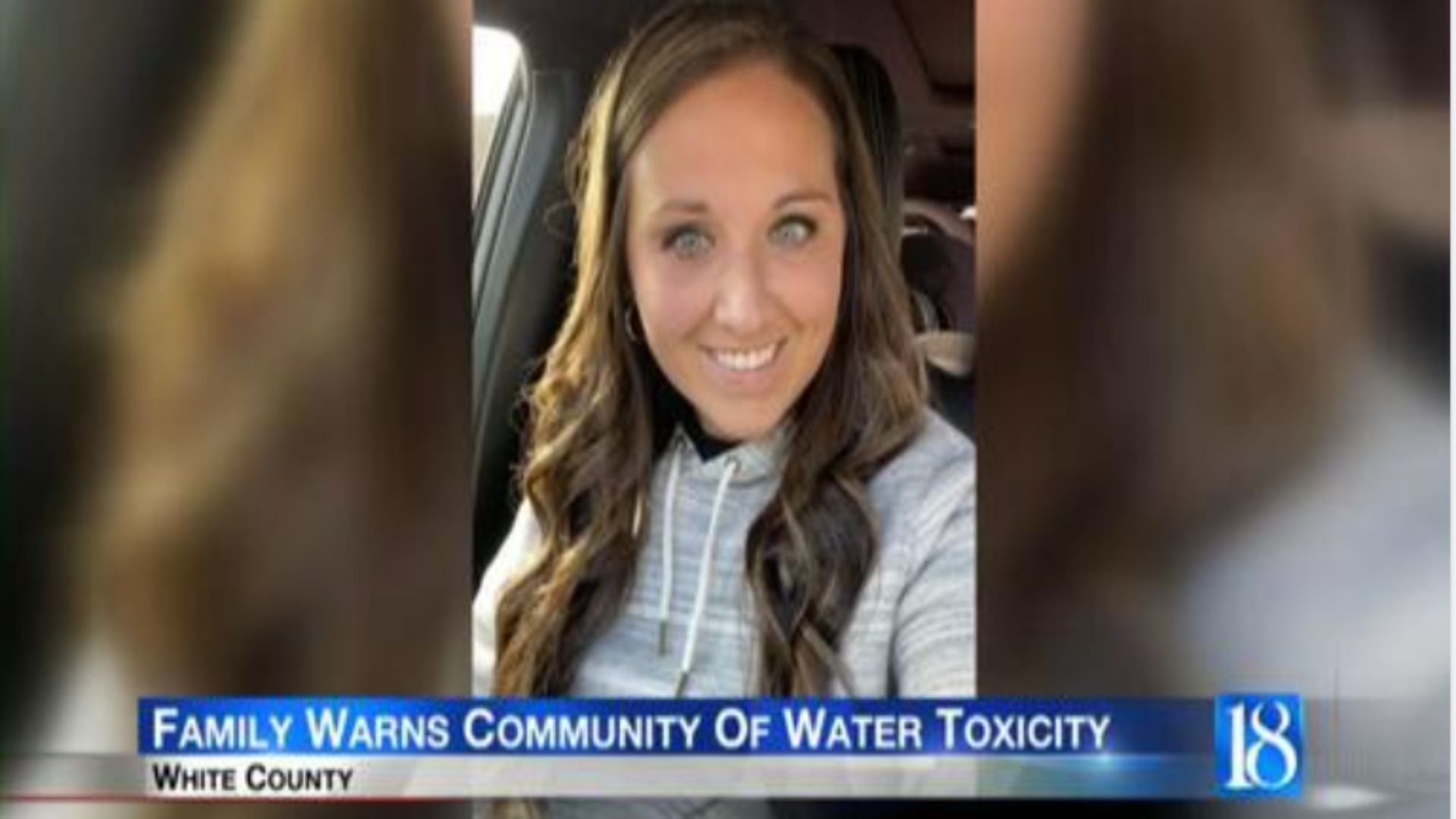 An archived television report about Ashley Summers with the original water-toxicity headline