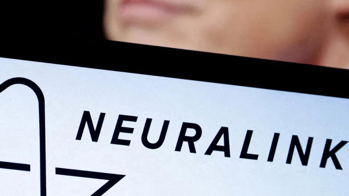 Neuralink branding on a display.