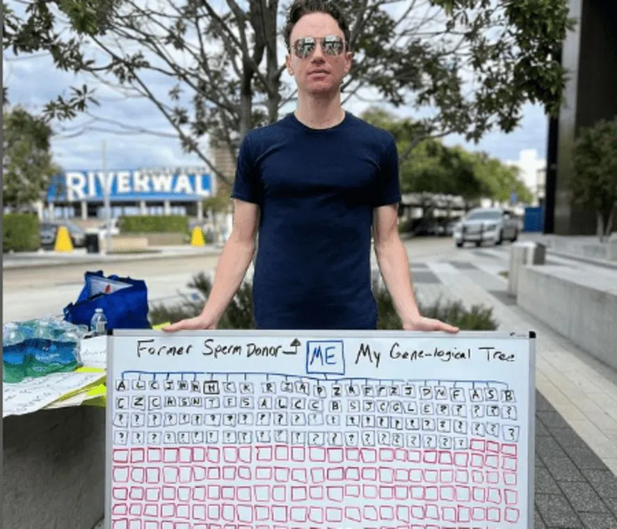 Dylan is protesting the exploitation of sperm banks
