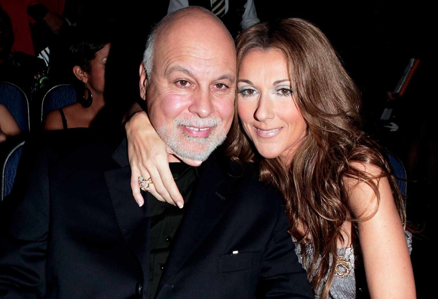 Céline Dion and René Angélil at an event