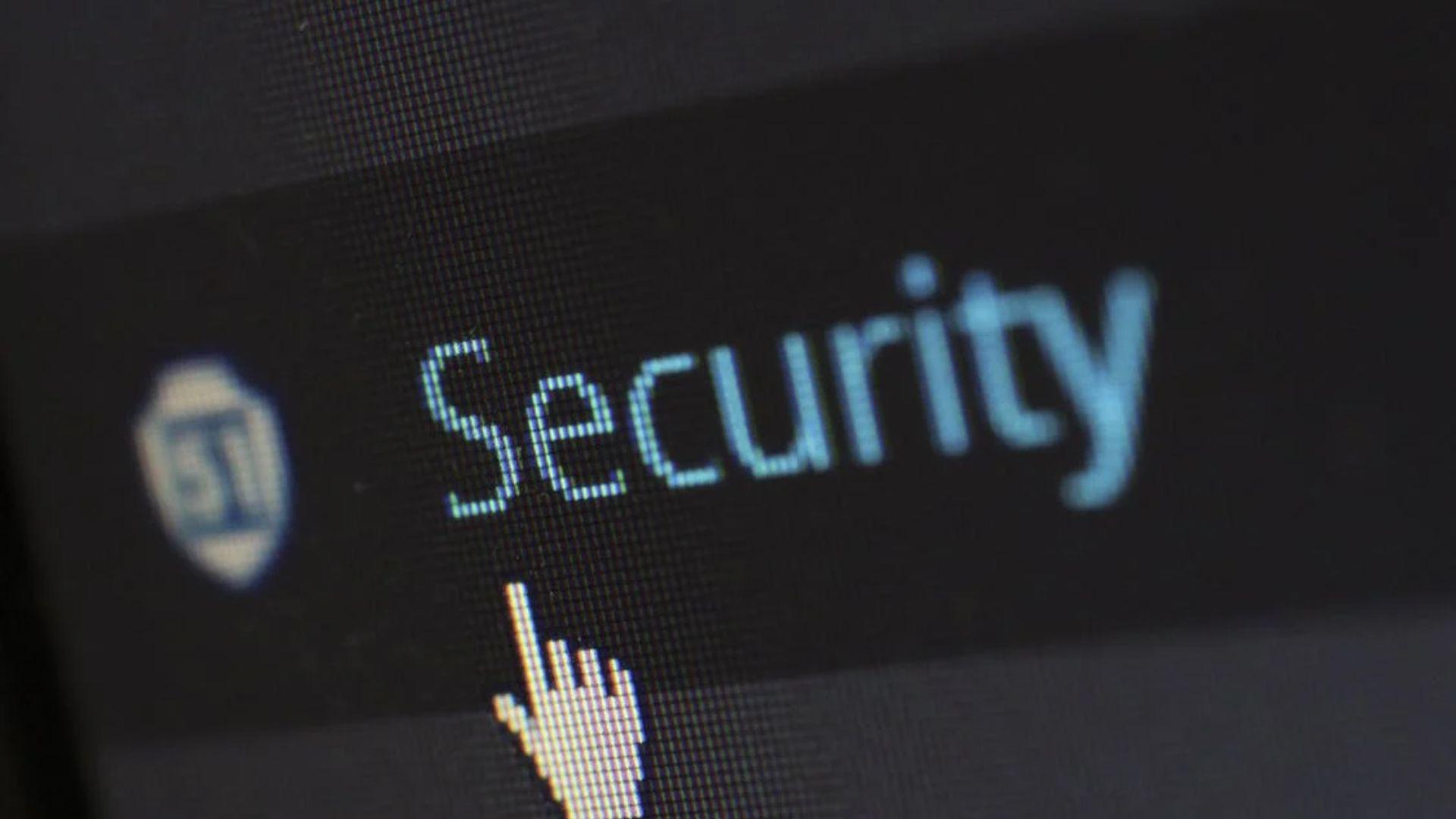 The word Security on a screen; illustrative archive image.