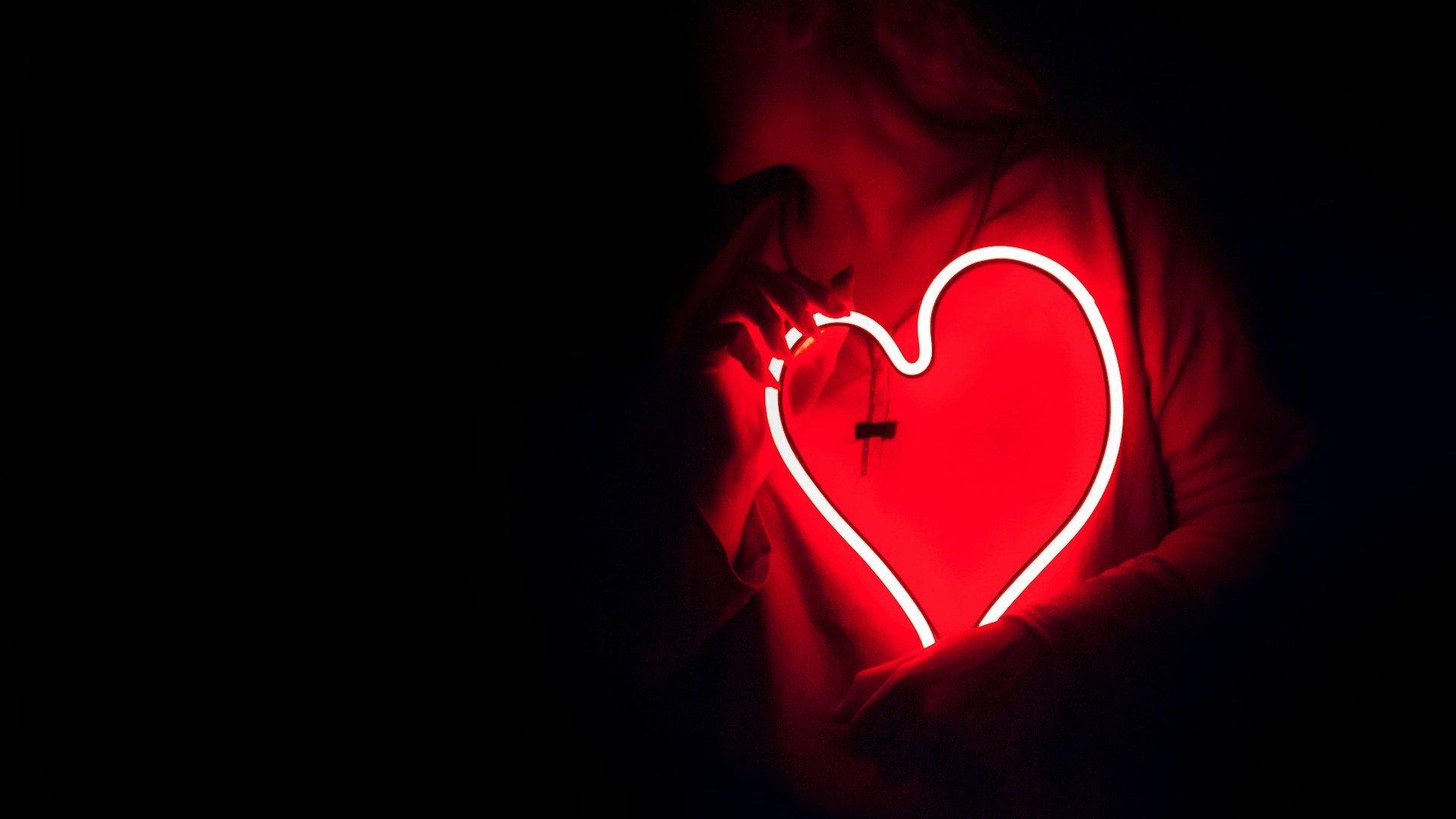 A neon heart; illustrative archive photograph.