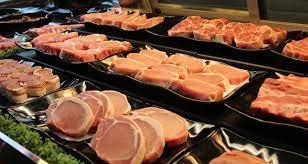 Meat in a store display; illustrative archive photograph.