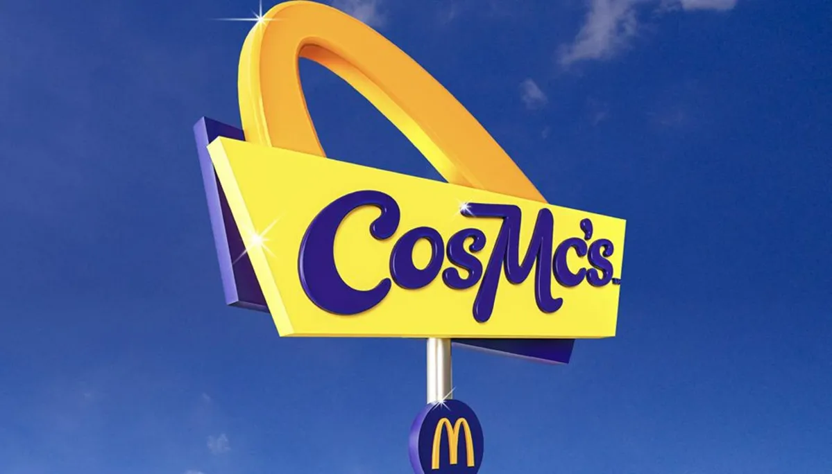 A sign for McDonald’s new CosMc’s restaurant