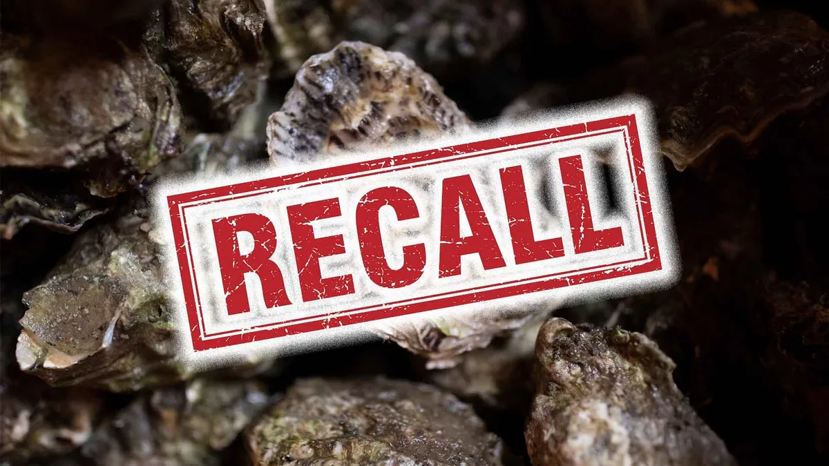 bunch of oysters and a recall image