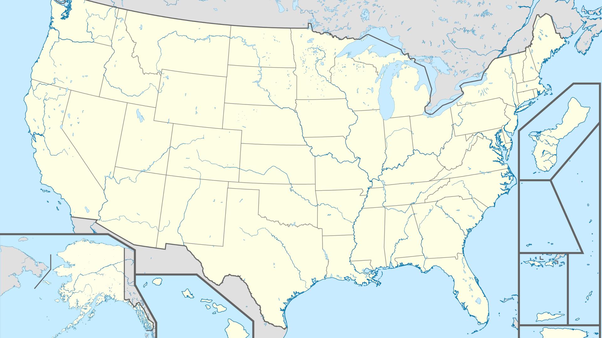 A map of the United States; illustrative archive image.