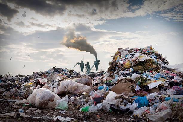 Waste and industrial emissions in an illustrative archive image.